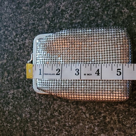 Vintage 80's Elka Silver Scaled Mesh Coin Bag - Picture 7 of 9